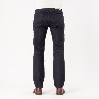 14oz Selvedge Denim Slim Straight Cut Jeans - Indigo/Black