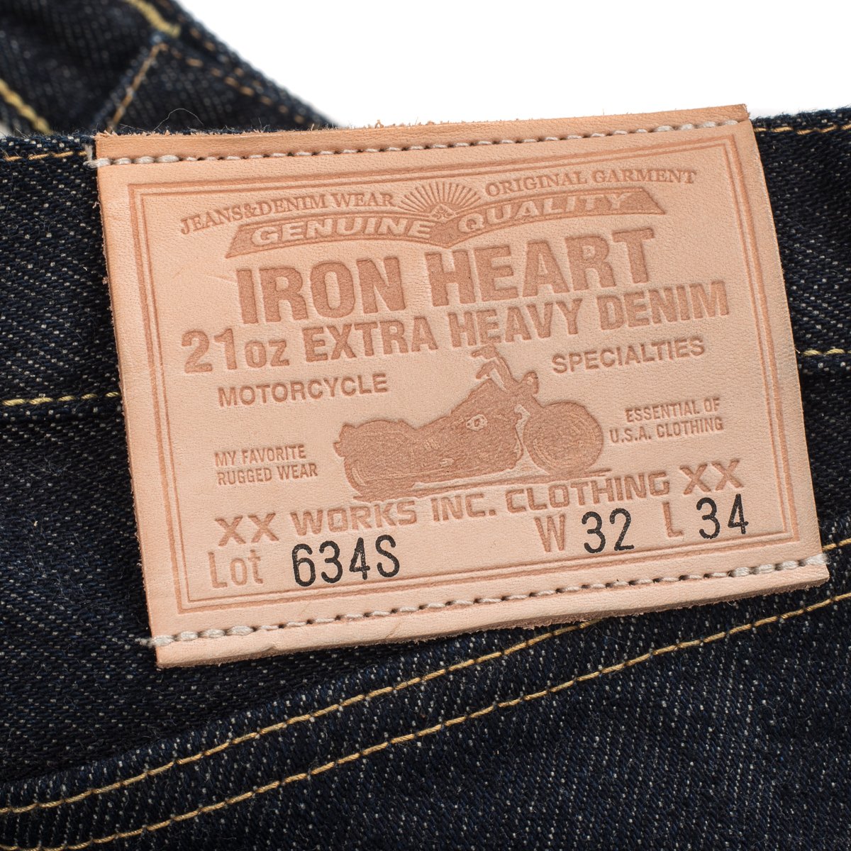 Iron Heart 21oz Selvedge Denim Straight Cut Jeans - Indigo
