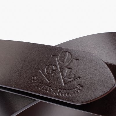 OGL Vintage Buckle Leather Belt  - Brown