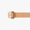 OGL Single Prong Garrison Buckle Leather Belt - Natural