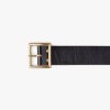 OGL Vintage Buckle Hand Dyed Leather Belt - Black