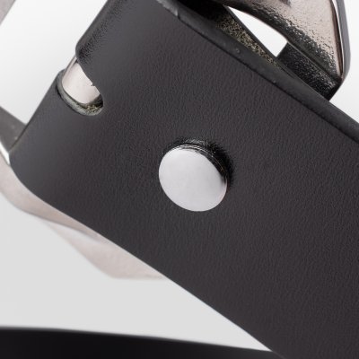OGL Single Prong Garrison Buckle Leather Belt - Black