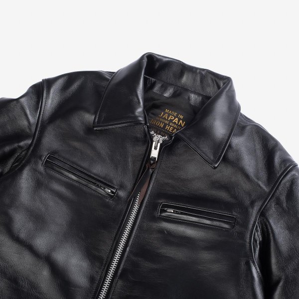 Iron Heart Chrome Black Tanned Leather Horsehide Rider’s Jacket