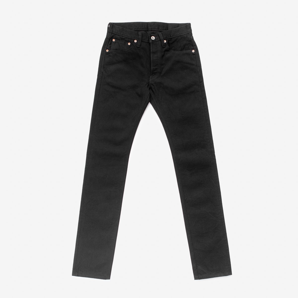 14oz Selvedge Denim Slim Tapered Jeans - Black/Black