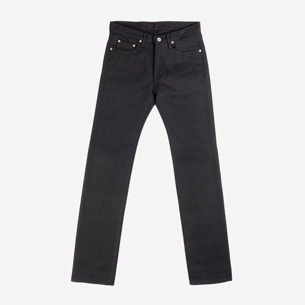21oz Non-Fade Denim Slim Straight Cut Jeans - Superblack