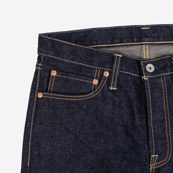Iron Heart 18oz Vintage Selvedge Denim Slim Straight Cut Jeans - Indigo