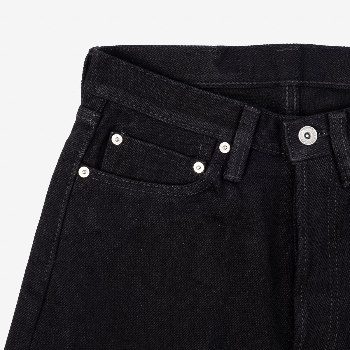 21oz Selvedge Denim Medium/High Rise Tapered Cut Jeans - Superblack ...
