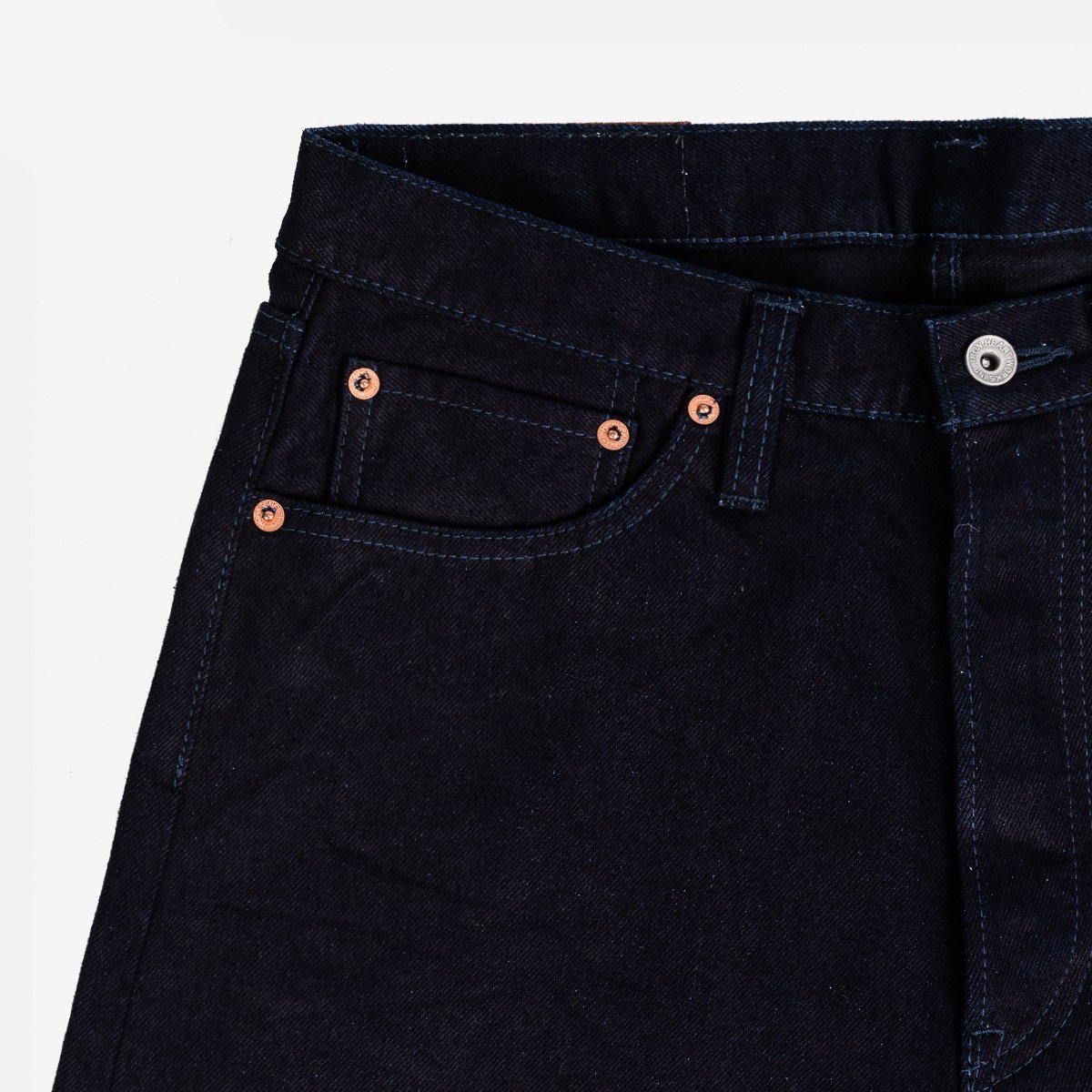 14oz Selvedge Medium/High Rise Tapered Cut Jeans - Indigo/Black
