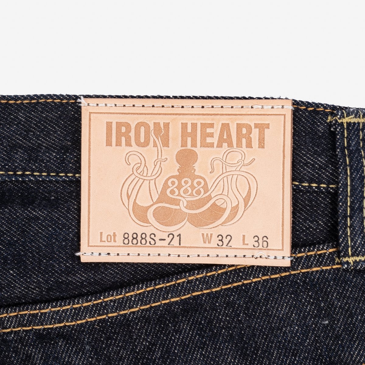 Iron Heart 21oz Selvedge Denim Medium/High Rise Tapered Cut Jeans 