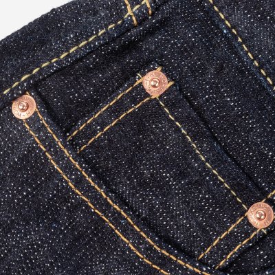 16oz Slubby Selvedge Denim Slim Tapered Cut Jeans - Indigo